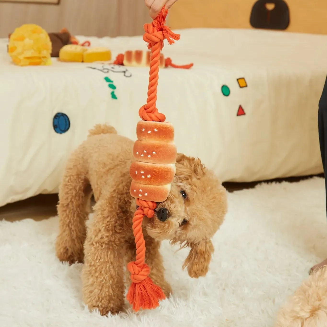 PP Lab - Sausage Bun Tug Toy (Small/Large) | 腸仔包拉扯玩具 (小/大) Bite Me