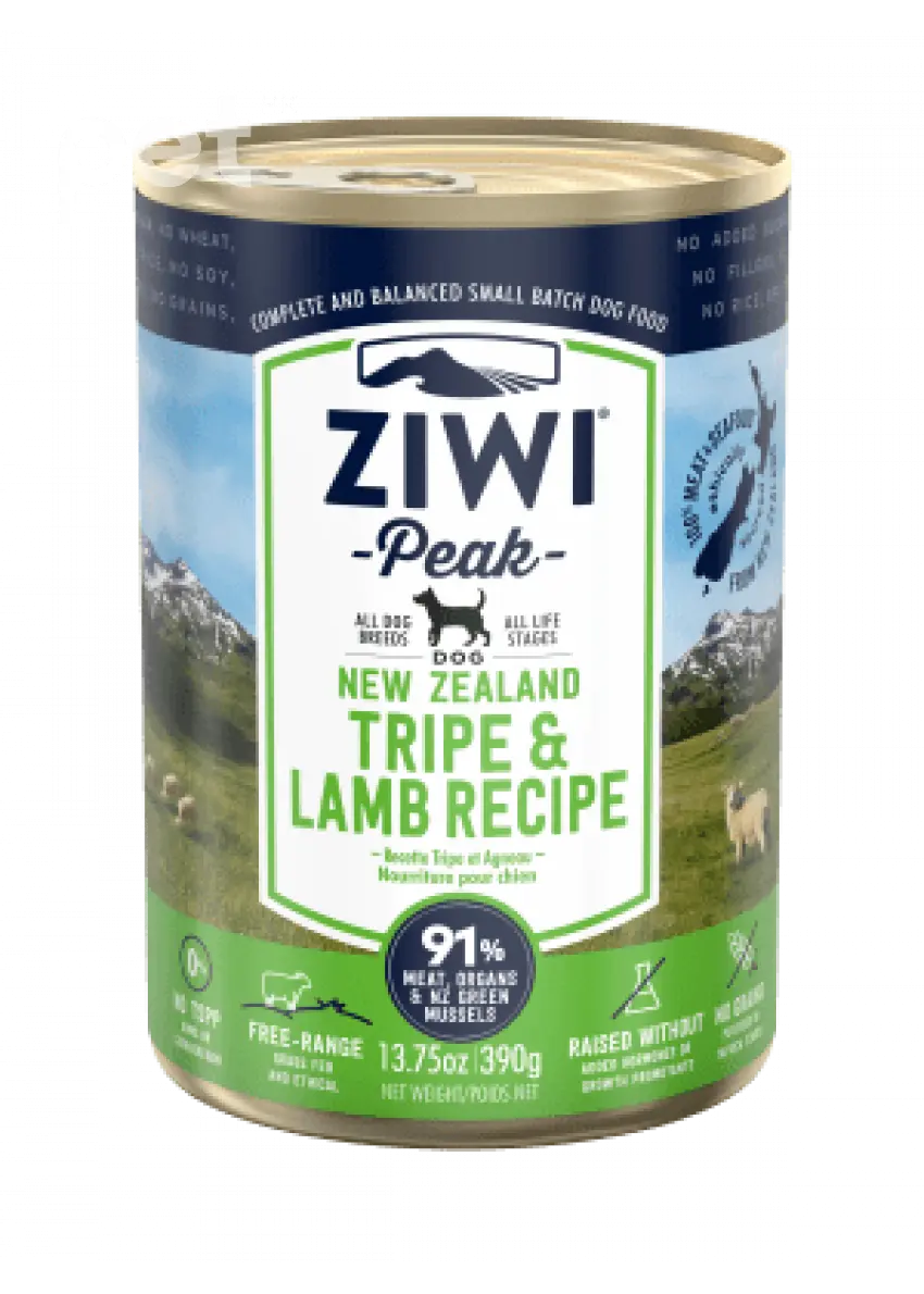 Grain free tripe & lamb wet dog food無穀物羊胃和羊肉狗罐頭 (6罐) Ziwi
